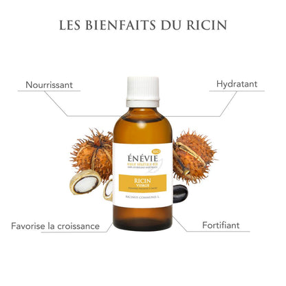 Huile végétale vierge de Ricin BIO 50ml